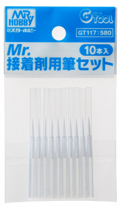 Mr Hobby GT117 Mr. Cement Fine Brush Set [10 Pcs]