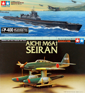 Tamiya 1/350 IJN Submarine I-400 (伊-400) (78019) & 1/72 Aichi M6A1 Seiran 晴嵐 (60737)
